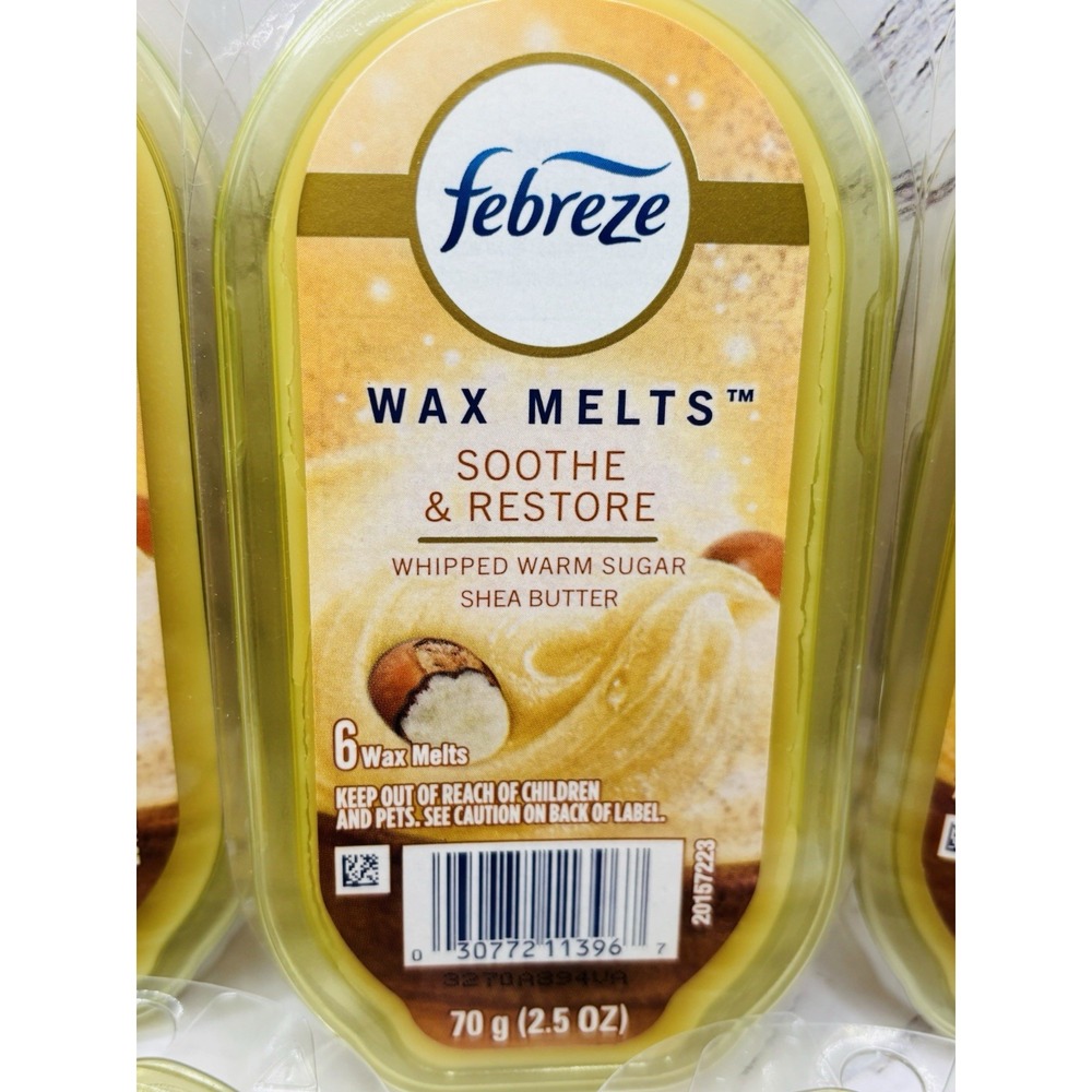 NEW FEBREZE WHIPPED WARM SUGAR SHEA BUTTER WAX MELTS X 5 PACKS 30 Melts - Picture 4 of 7